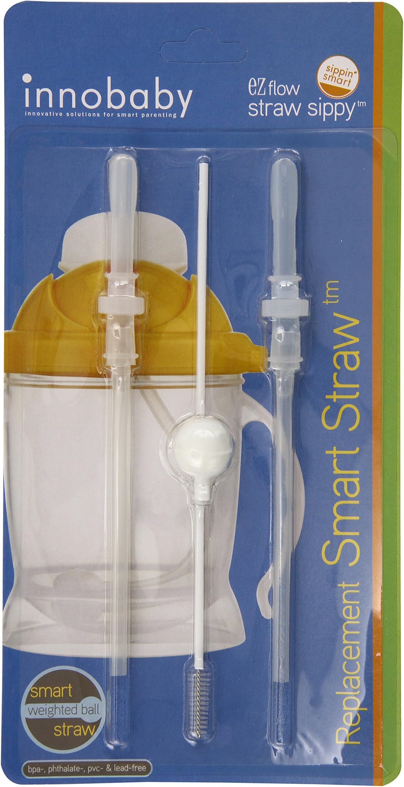 Innobaby Sippin Smart EZ Flow Replacement Straws, 2 Count