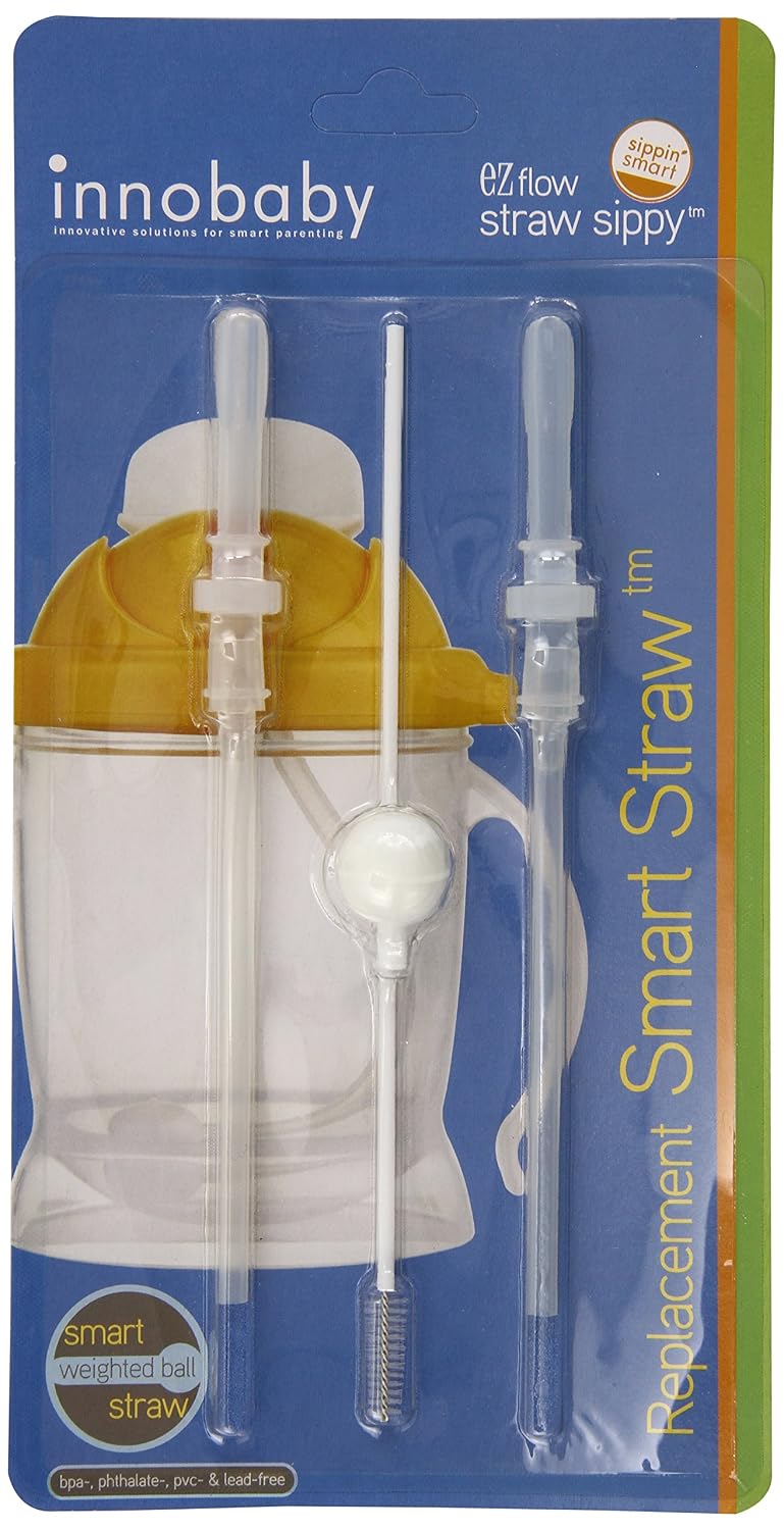 Innobaby Sippin Smart EZ Flow Replacement Straws, 2 Count