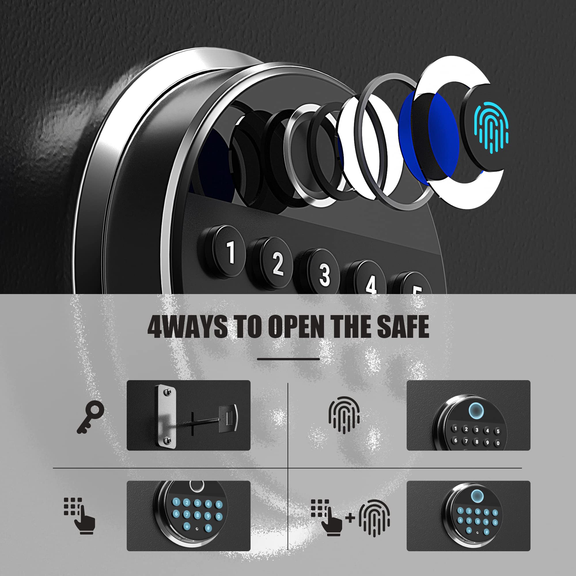 Buy HOLOJOY Biometric Rifle Safe Gun Safe for Rifles and Pistols Large