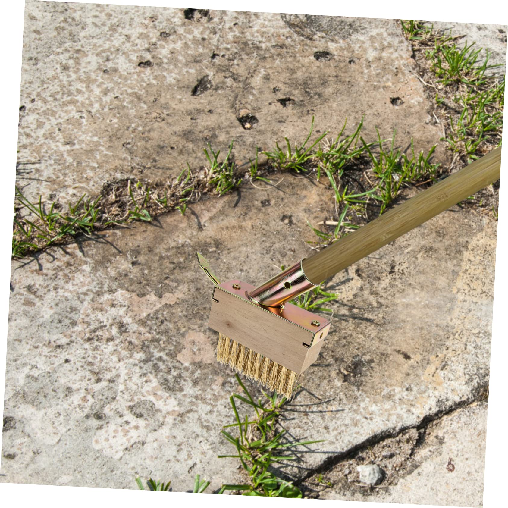SUPVOX 5 Piezas cepillo de alambre Herramienta para eliminar malezas Herramienta de limpieza de juntas Herramienta de borrado cepillo de eliminación removedor de musgo de madera Khaki