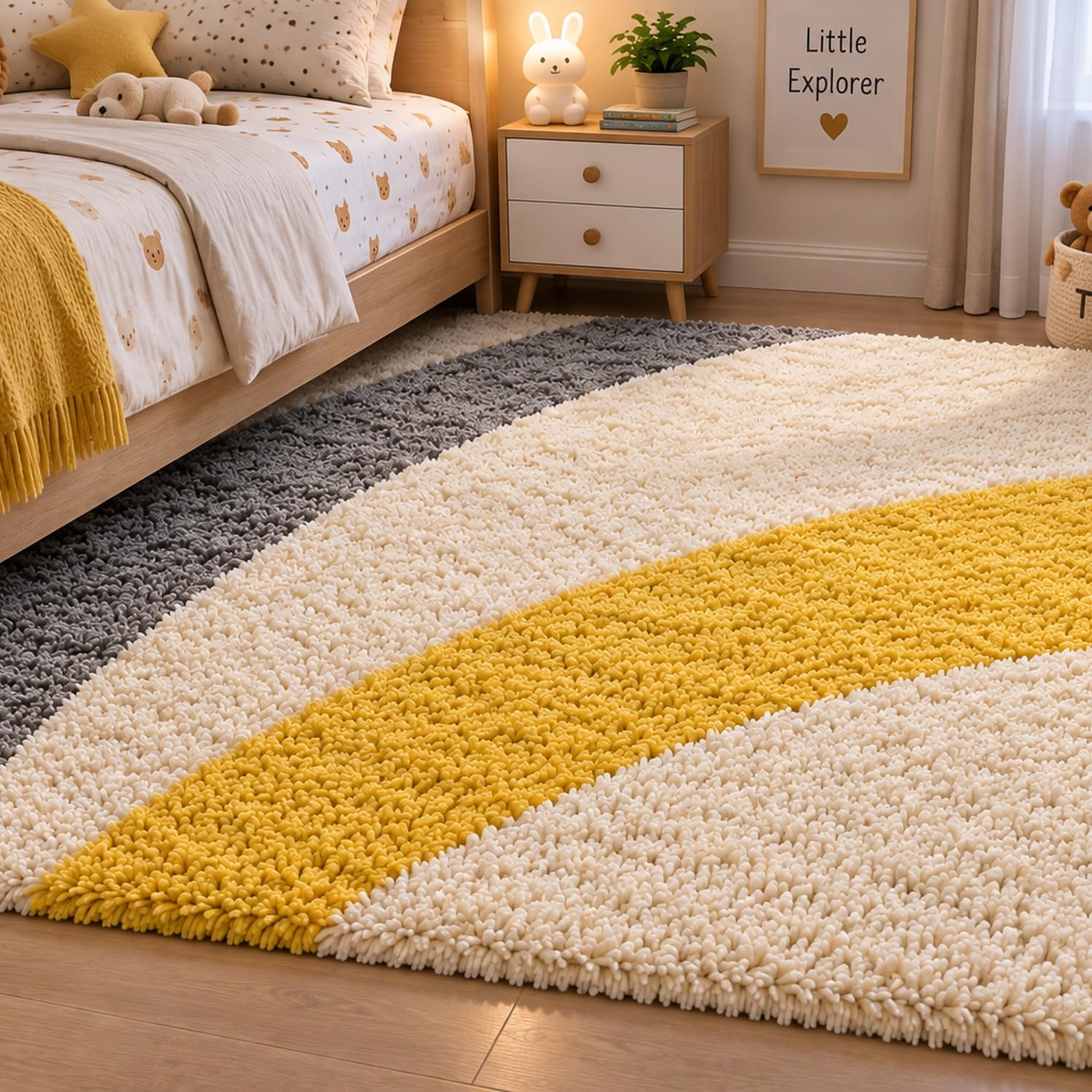 Ivory Shaggy Carpet - Soft & Luxurious Rug -16 Ivory Shaggy Carpet - Soft & Luxurious Rug -16