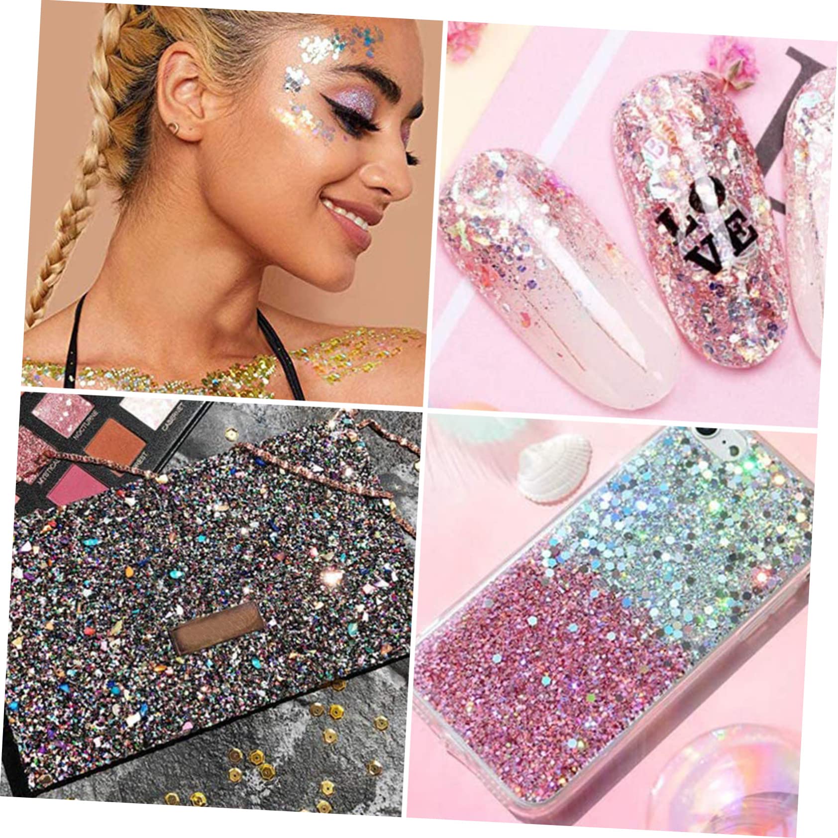 Baluue 2 Set Scintillio Ombretto in Crema Glitterata Spray Glitterato Per Accessori Make up Ombretto Glitter Gel Cosmetico Glitterato Glitter Liquido Per Il Corpo 12 Scatole*2