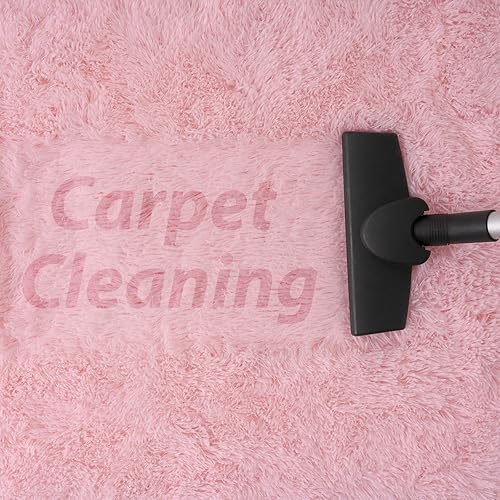 Miniatura 7 de Alfombra esponjosa para dormitorio, pequeña alfombra ovalada, alfombra de noche de pelo largo rosa para habitación de niños, guardería, decoración