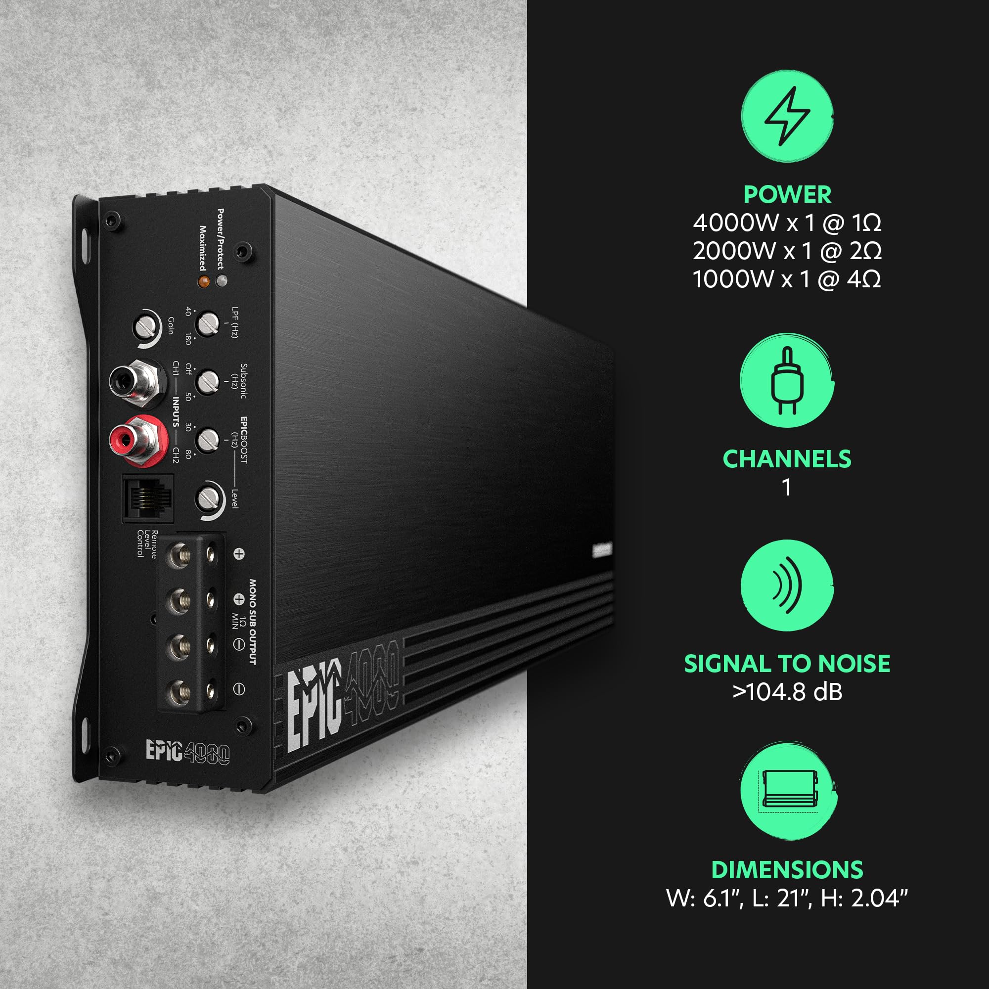 Snapklik.com : AudioControl EPIC4000 Competition-Grade Monoblock ...