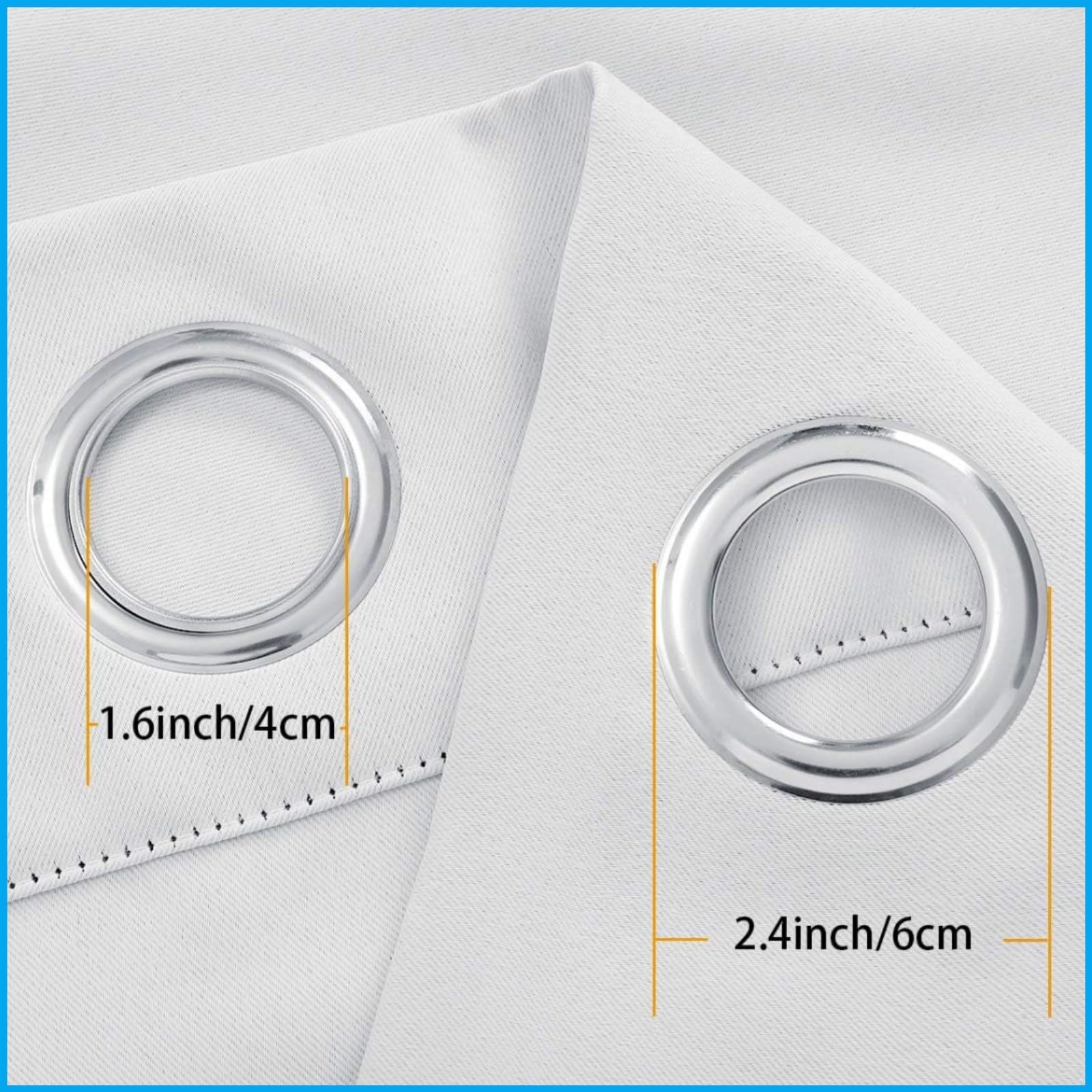 Rideaux Occultants Thermiques Lot de 2, Pelouse de Piste d'avion 132L X 210H cm Isolation Contre la Chaleur, pour Chambre et Salon
