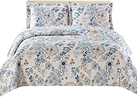 Vista 7 de Royal Tradition Ayat-Birds - Juego de edredón reversible tamaño King de 3 piezas (110 pulgadas de ancho x 96 pulgadas de largo) colcha ligera
