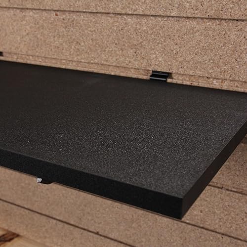 Miniatura 8 de SSWBasics Tablero de estante de melamina negra laminada, 24 pulgadas de largo x 12 pulgadas de ancho, estantes de repuesto duraderos y elegantes,
