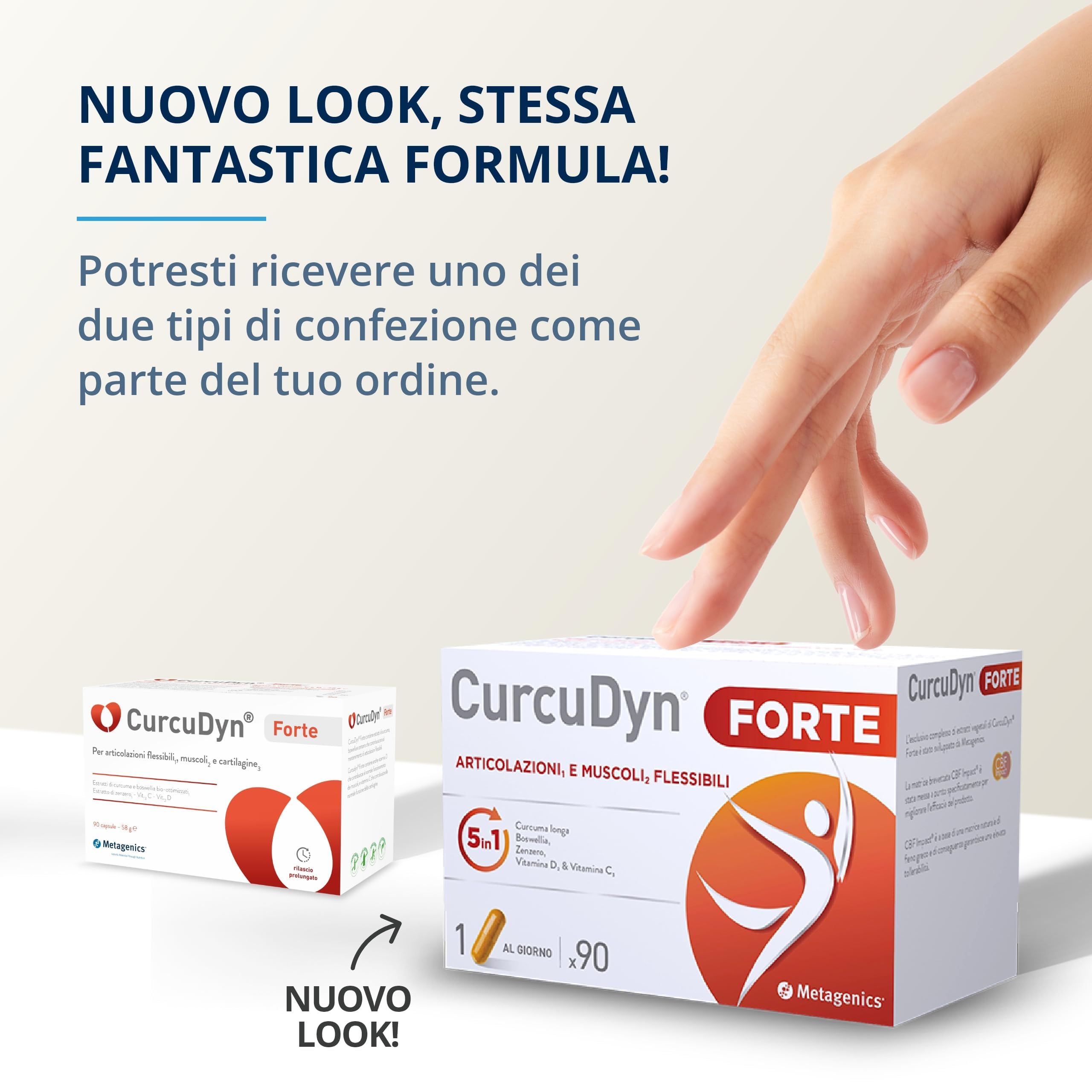 Metagenics CurcuDyn Forte - Per il Benessere di Articolazioni, Cartilagini e Tendini - 90 Gellule