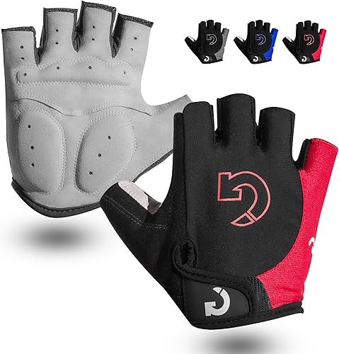 Miniatura 8 de GEARONIC - Guantes deportivos dedo completo y corto para ciclismo acolchado de espuma a prueba de golpes Azul (Full Finger), Gris (Gray Full