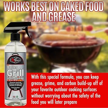 Rock Doctor Grill & Grate Cleaner 24oz. 2-Pk Food Surface Safe, Powerful Foaming Action, No Fumes, Fast Acting Formula Removes Grease, Grime