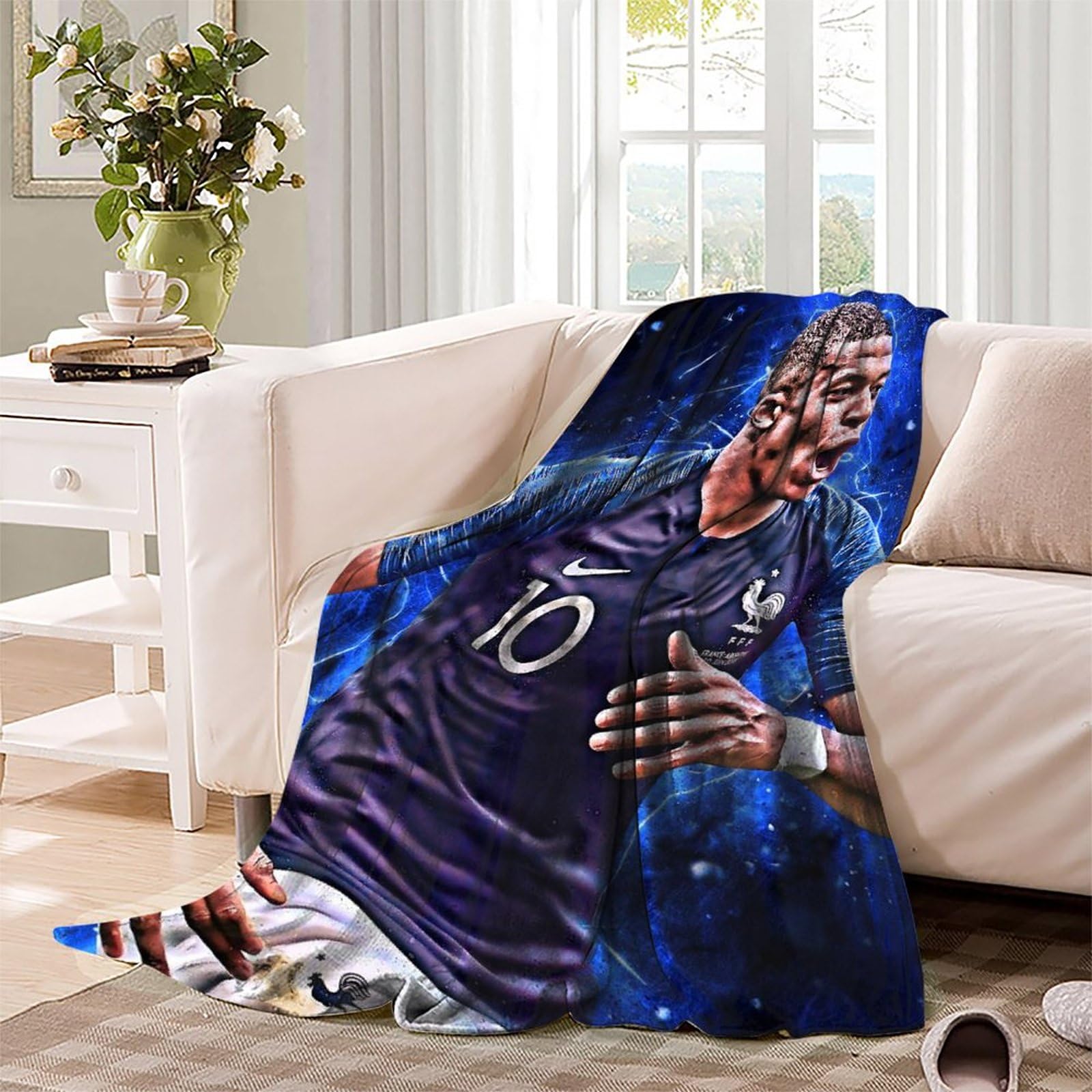 ZIMONJO Mbappe Couverture - Football Plaids Cadeau Anniversaire Pour