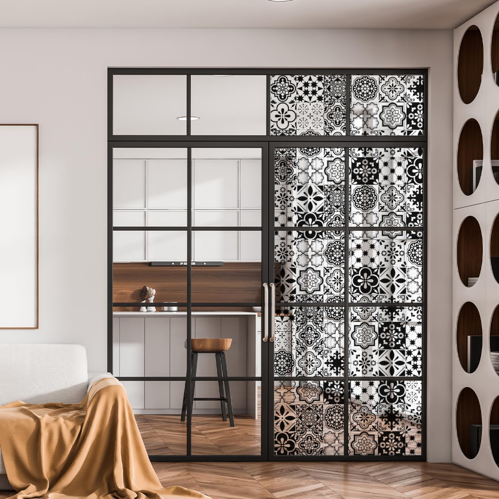 Láminas para Ventanas, Cortina Opaca de Vidrio unidireccional for baño(30x120cm/1pcs)
