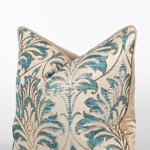 Miniatura 6 de Lently Funda de cojín cuadrada de alta precisión jacquard moderna para sofá, decoración del hogar, 18 x 18 pulgadas (bohemia)