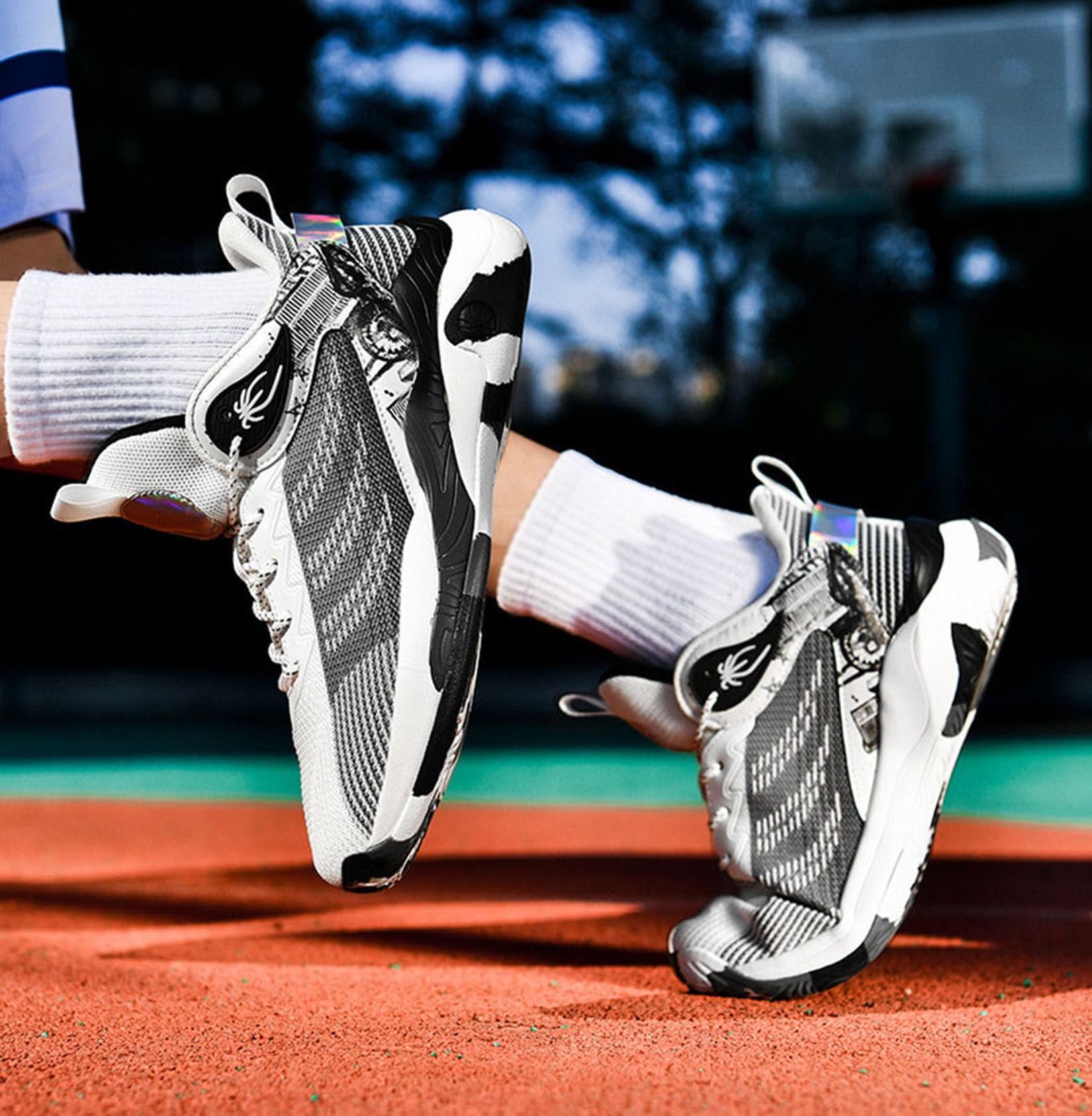 Zewnętrzne Buty Do Koszykówki Mężczyźni Modne Lekkie Buty Sportowe Antypoślizgowe Buty Do Koszykówki(42 EU, Q2)