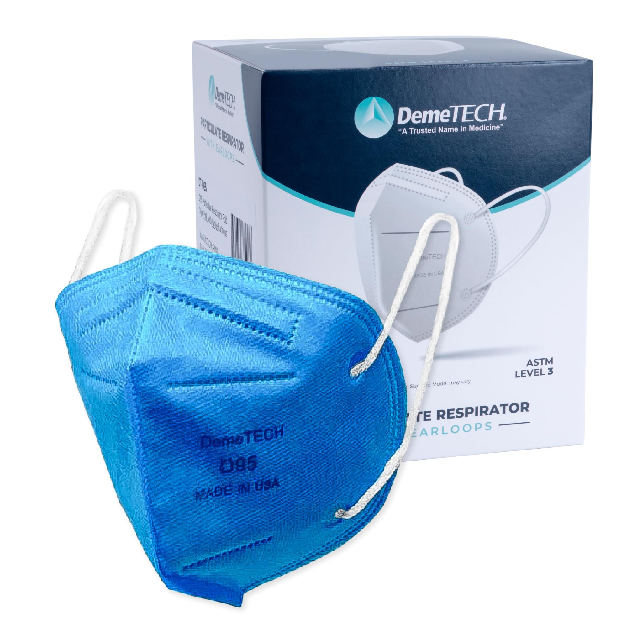 DEMETECH D95 Particulate Respirator, Ear Loops, Box of 20