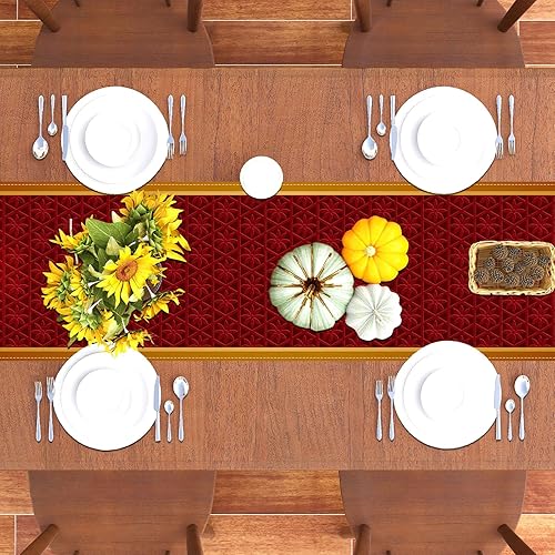 Miniatura 5 de Diwali Camino de mesa Happy Diwali mantel indio Deepavali decoración de festival de luces, decoración y suministros para mesa de cocina del hogar,