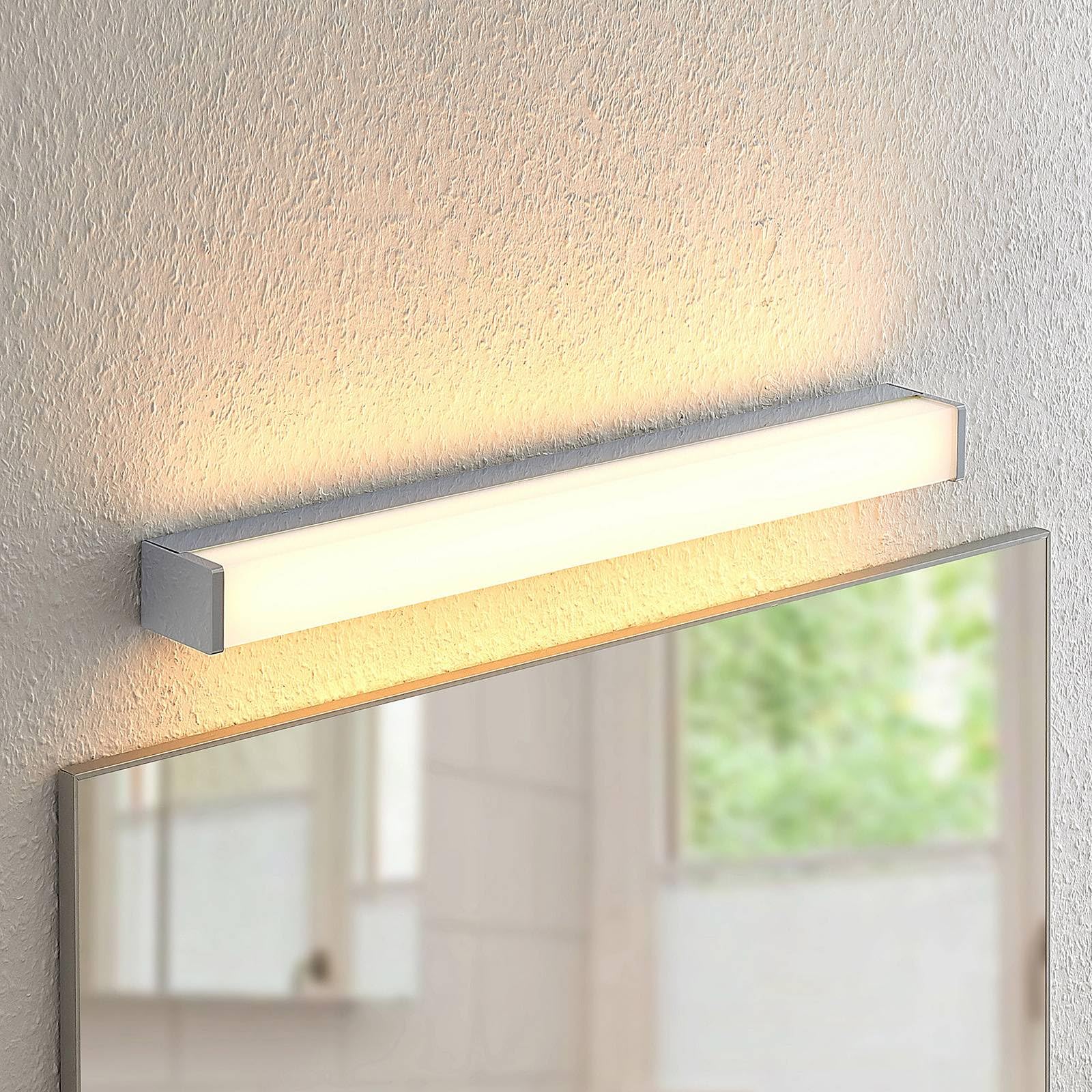 Lindby LED Wandleuchte, Wandlampe Bad Klea (spritzwassergeschützt (Modern) in Chrom aus Aluminium (1 flammig) - Wandleuchten Spiegelleuchte Badezimmer Wandbeleuchtung Badezimmerleuchte