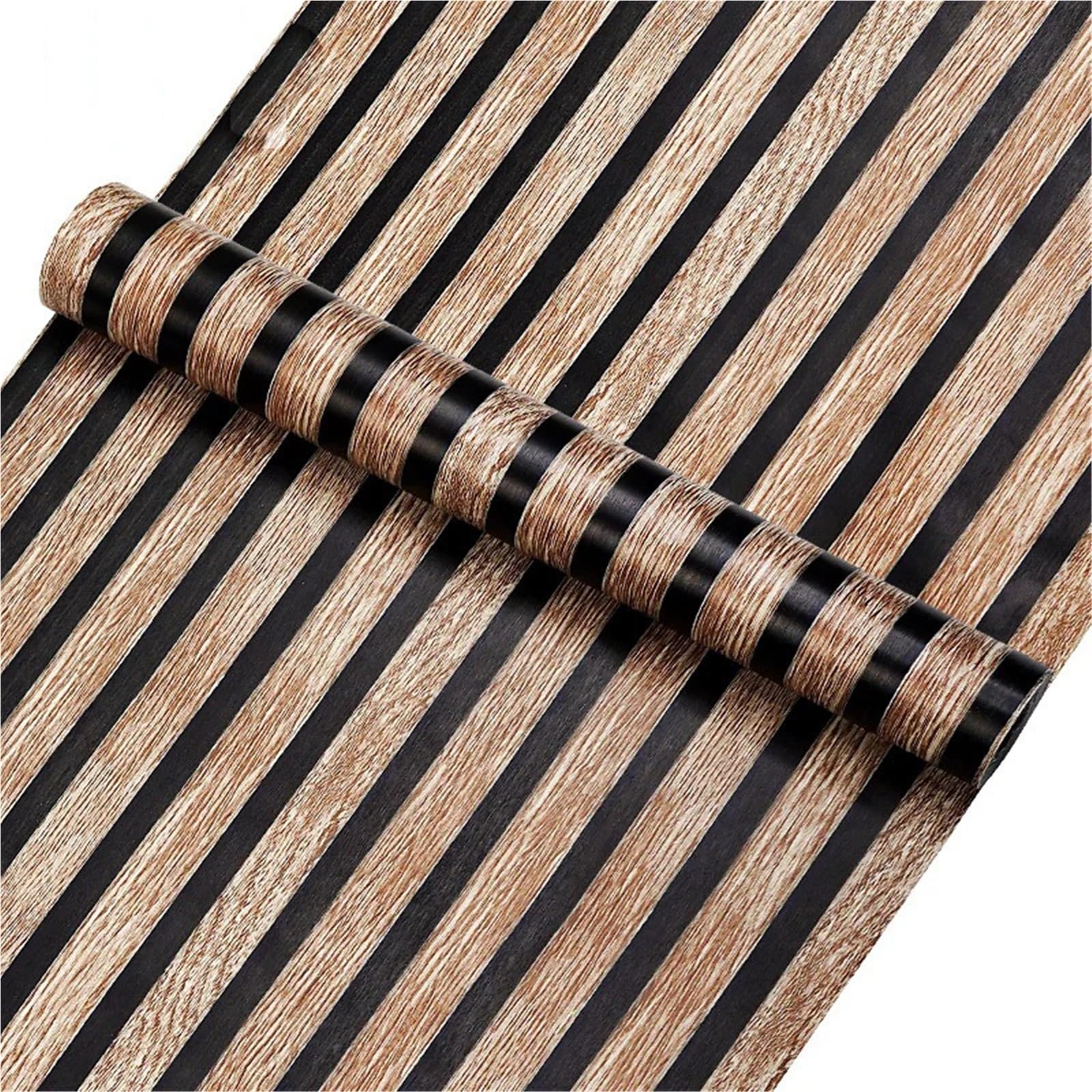 Papier peint adhésif bois pour créer une ambiance chaleureuse au salon