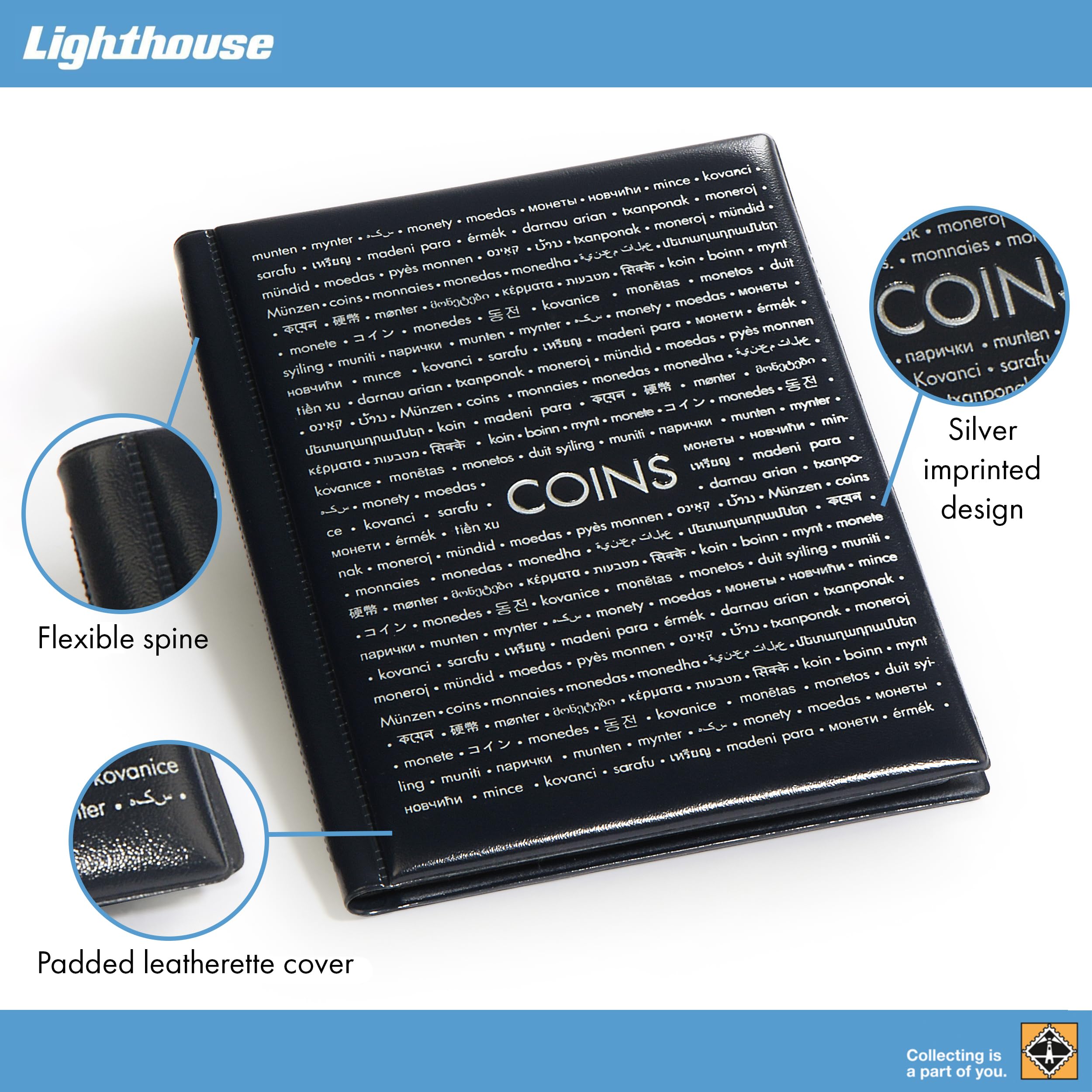 Tavole Da Moneta Leuchtturm Blu Confezione Da 2 (Formato S) A