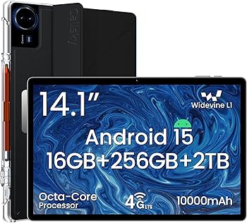 Amazon.com : Android 15 Tablet, 14 Inch Tablet, 16GB RAM+256GB ROM