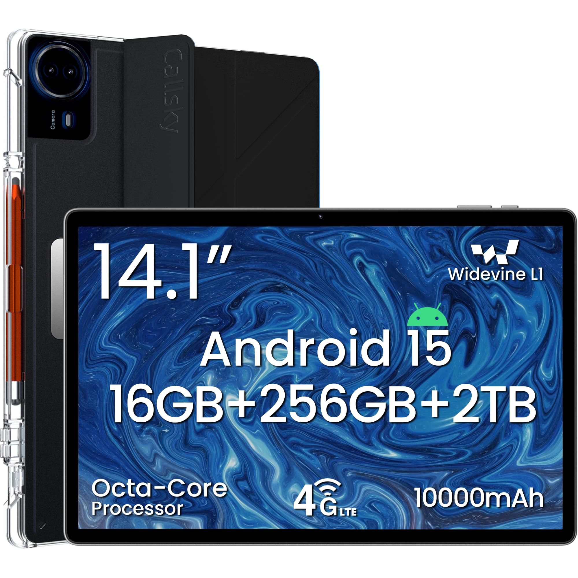 Amazon.com : Android 15 Tablet, 14 Inch Tablet, 16GB RAM+256GB ROM