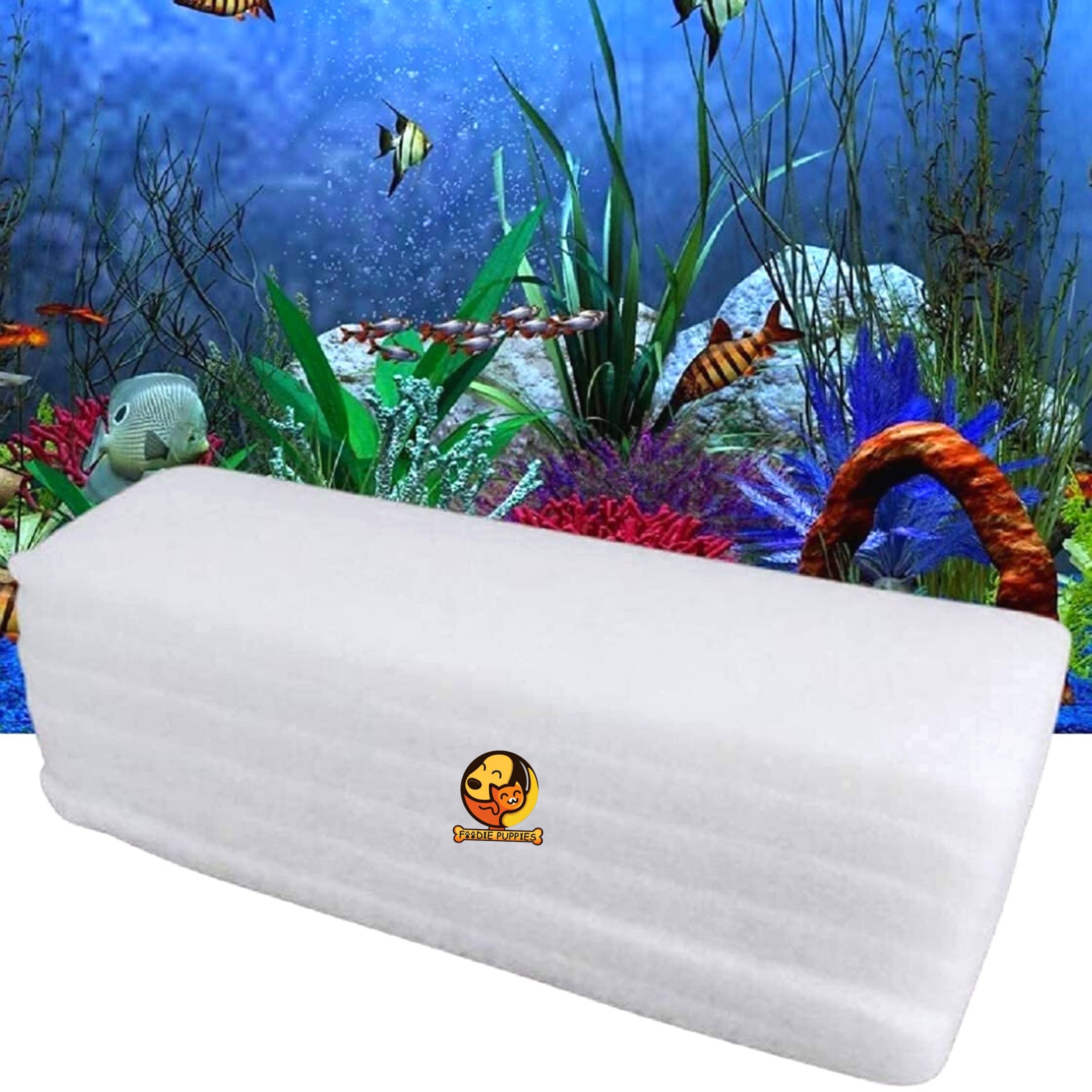 Foodie Puppies Aquarium Biochemical Filter Mechanical and Biological Filtration Sponge for Fish Tank - 6 Pieces | Ideal for Fresh & Saltwater Aquariums, Promotes Clear Water & Healthy Fish Environment-image-33