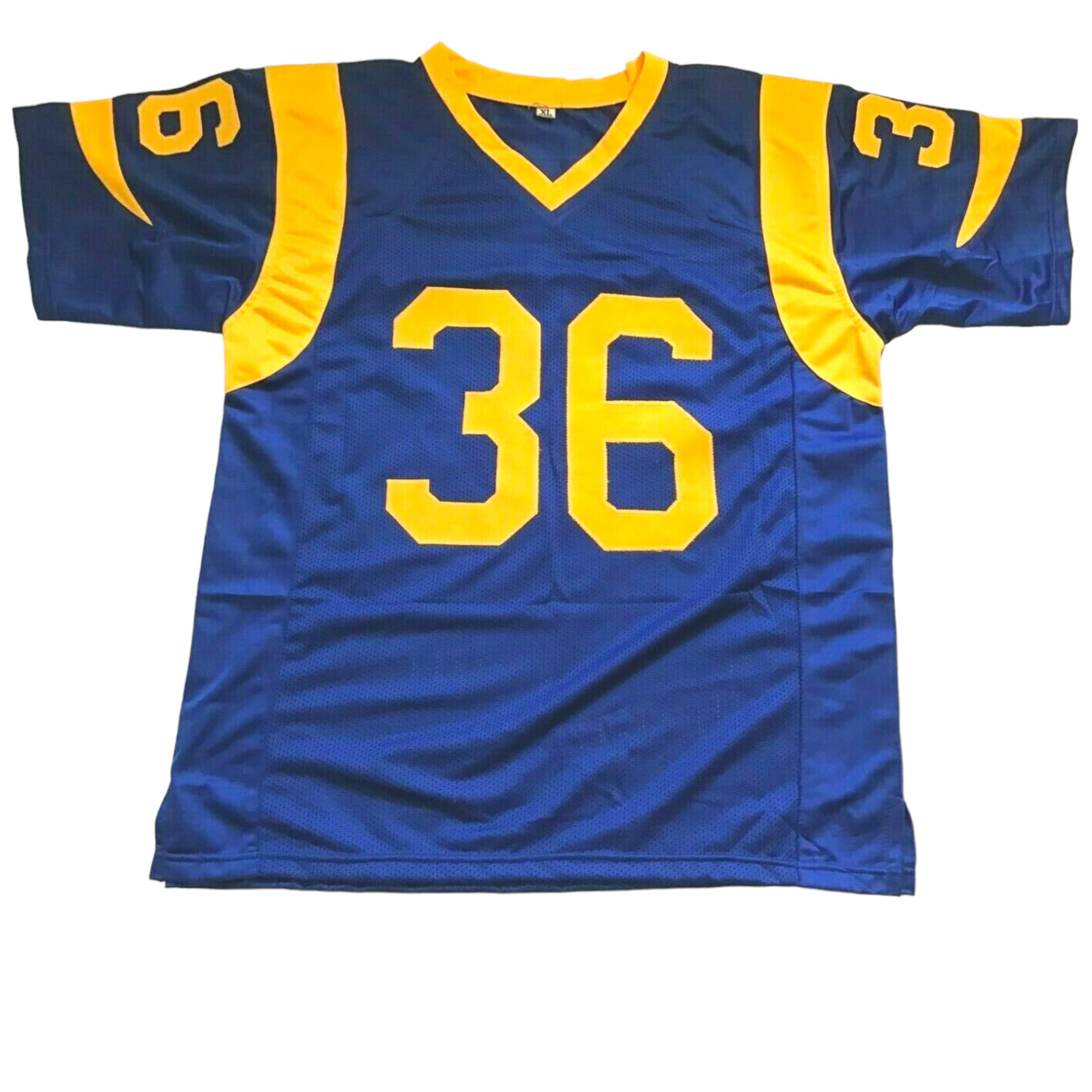 Jerome Bettis Blue Jersey Stitched Custom Football New No Brand/Logos (US, Alpha, X-Large, Regular, Regular, Blue)