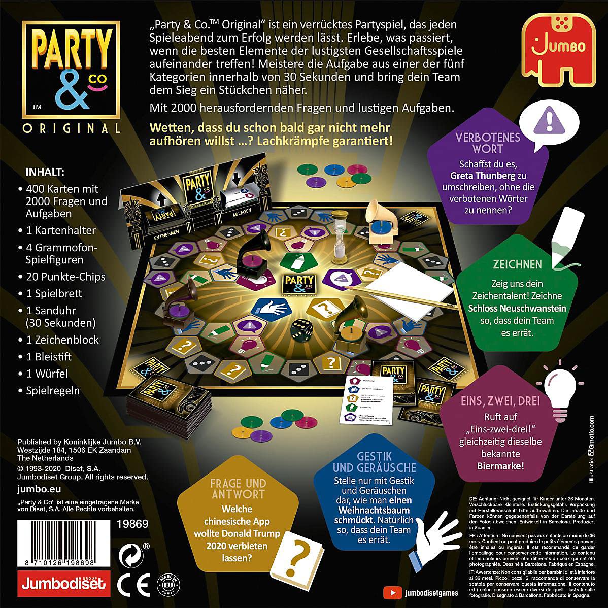Jumbo - Party & Co. Original 30 Ans de fête d'anniversaire – Jeu de société, de 3 à 20 Joueurs, à partir de 14 Ans, Jeu en Allemand, Aucun