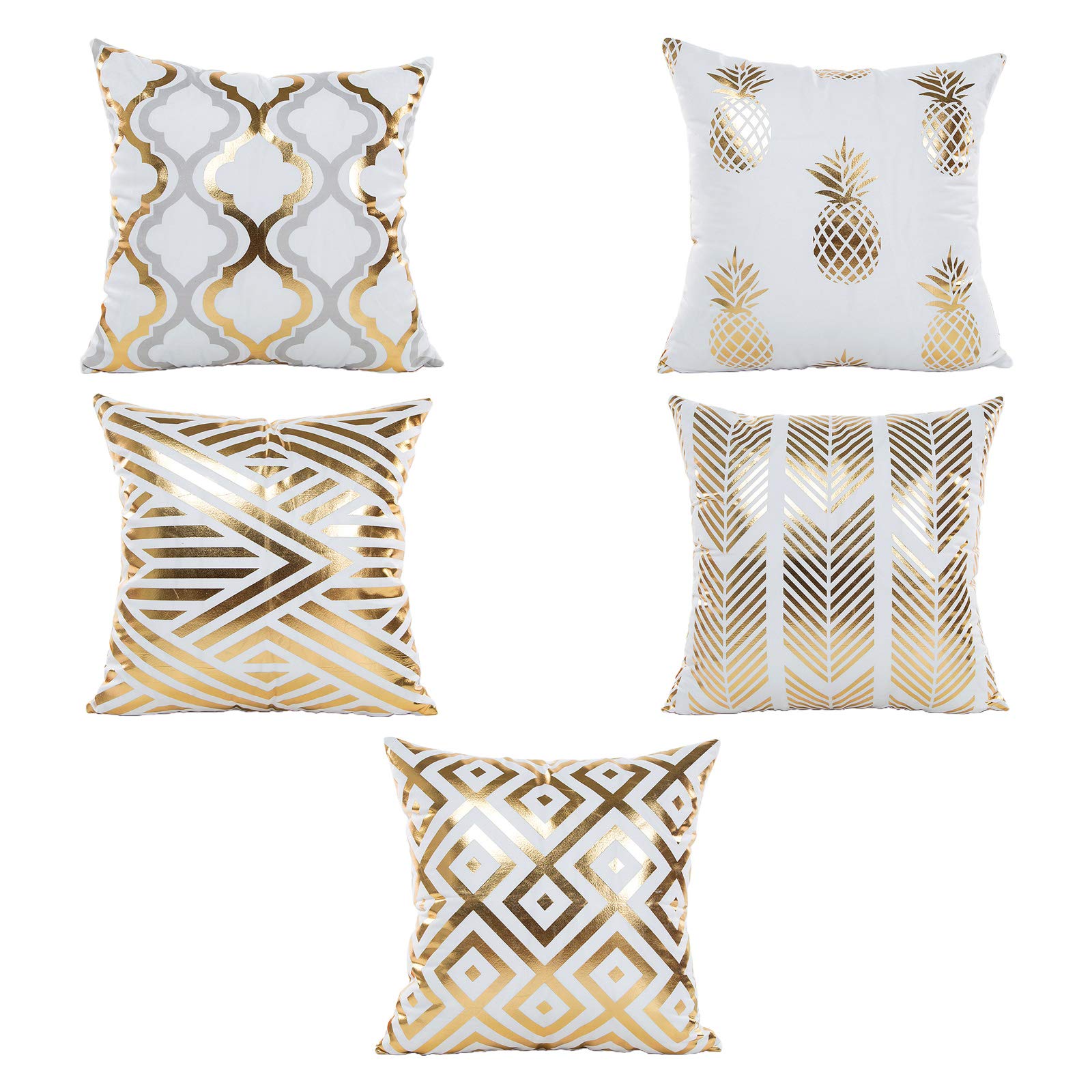 Housses de coussin ananas dorées pour créer un coin lecture cosy sur le canapé