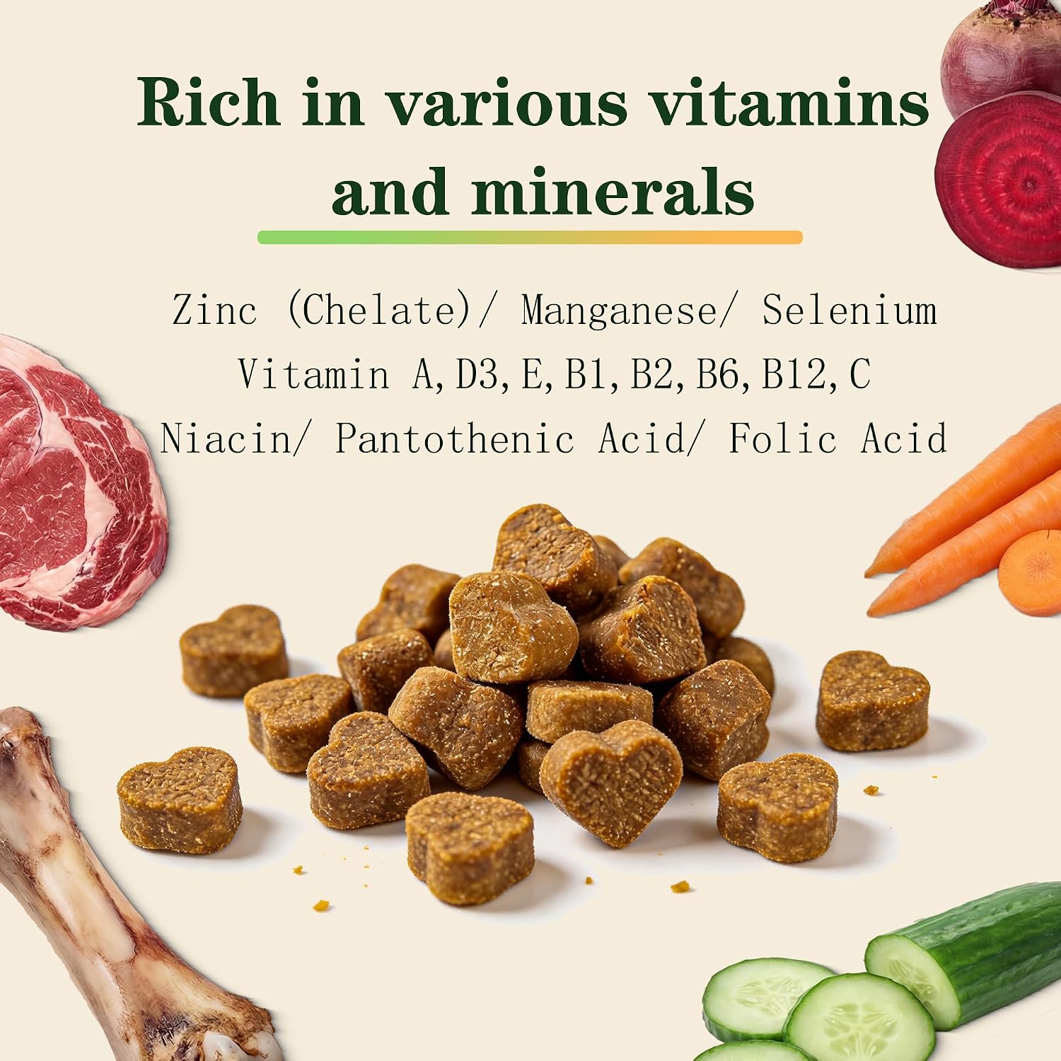 Dog Multivitamin Chewable - Vitamins and Supplements - Dog Daily Vitamin with Glucosamine Probiotics Omega-3 for Coat Hip Joint Heart Digestive Immune Health Support, Chicken Flavor, 120Ct