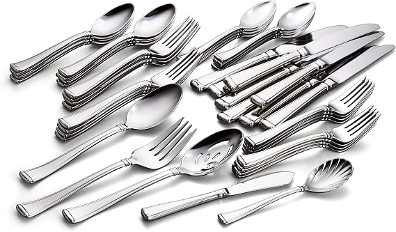 Gorham Column 45-Piece 18/10 Silverware Set for 8, Flatware