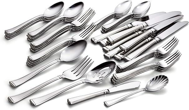 Gorham Column 45-Piece 18/10 Silverware Set for 8, Flatware