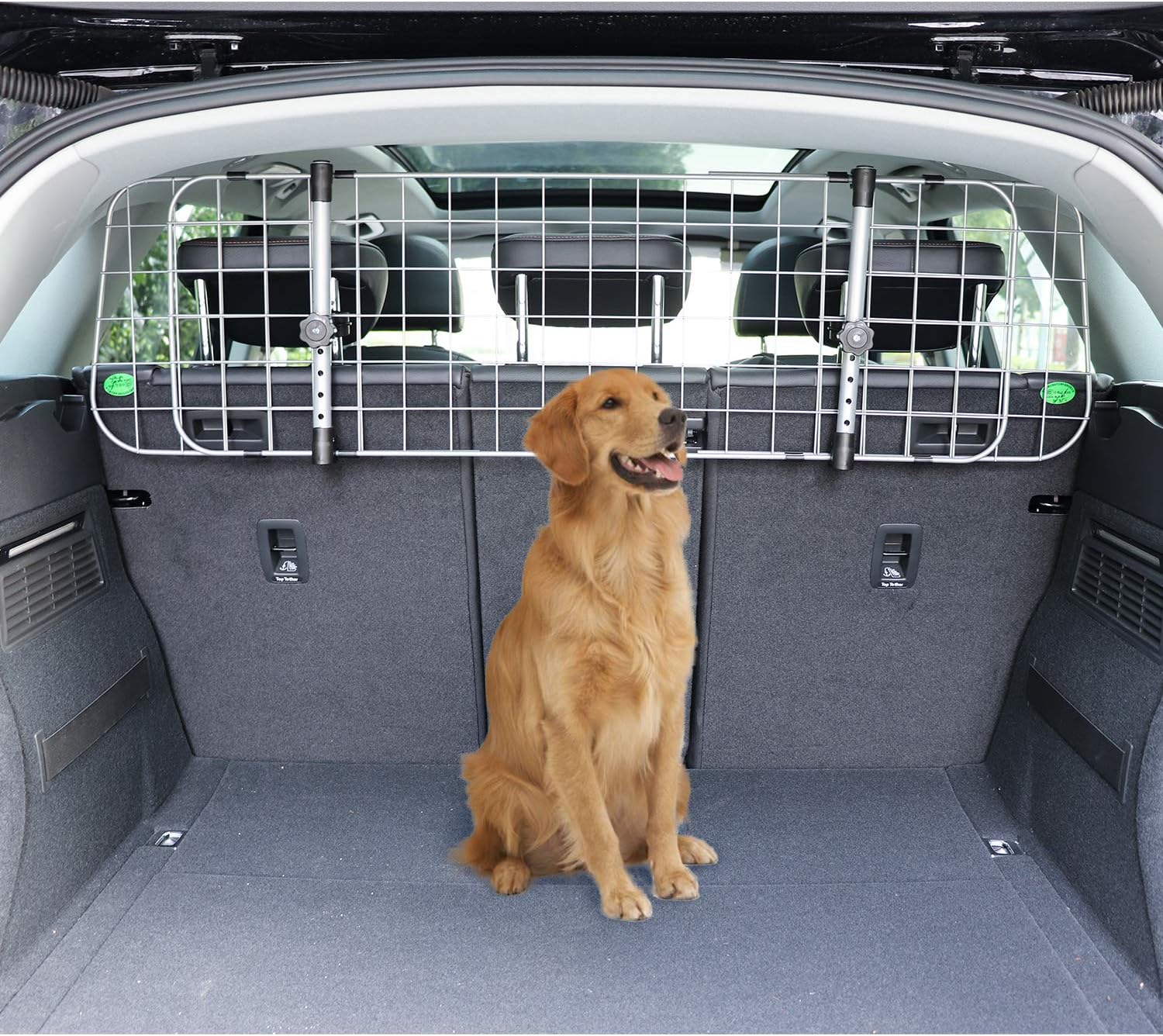  Basics Adjustable Dog Car Barrier - 16-Inch, Black: Automotive