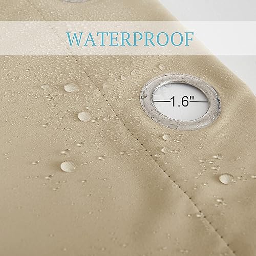 Miniatura 4 de RYB HOME - Cortinas para exteriores resistentes al viento, blackout y aislantes térmicas pesadas para porche, kiosco, toldo, pérgola, garaje,