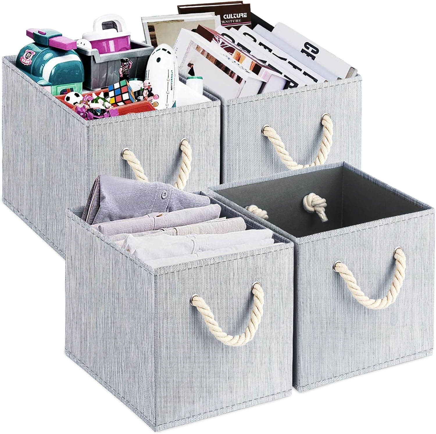 TomCare Storage Cubes 4Pack Foldable Cube Storage Bins