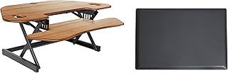 Rocelco Desk Riser with Mat Teak, Black R CADRT-46-MAFM X-Large