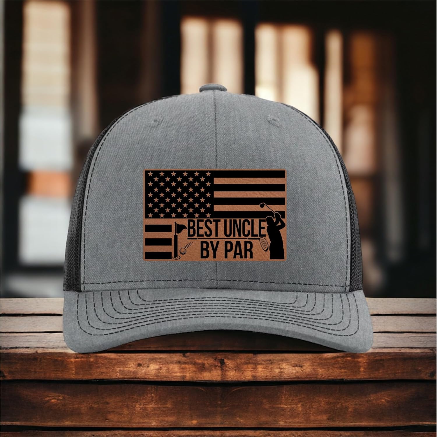 Uncle Gifts from Niece Nephew - Fathers Day Christmas Birthday Gifts for Uncle Brother - Best by Par - Funny Golf Hats for Men 2025 - Golf Accessories for Men - Richardson 112 Trucker Hat