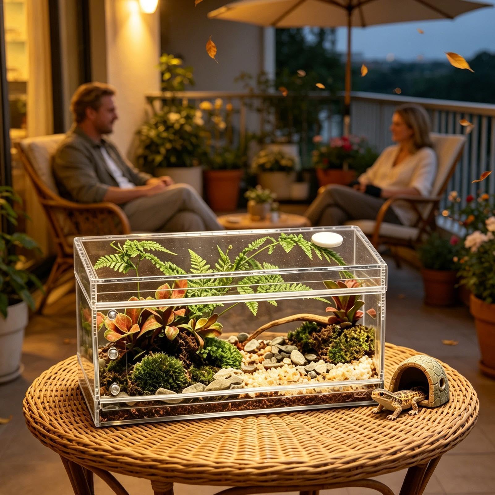Terrario Para Reptiles A Prueba De Escapes, Transparente Y Transpirable