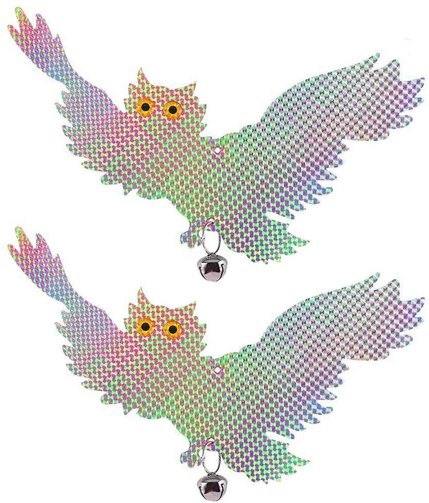 Sponsored Ad – Bird Scare Repellent Device, Hanging Owl Pest Repellent Control Woodpecker Deterrent Double Side Scare and Frighten Pigeons, Pests to Protect Flowers Farm Garden