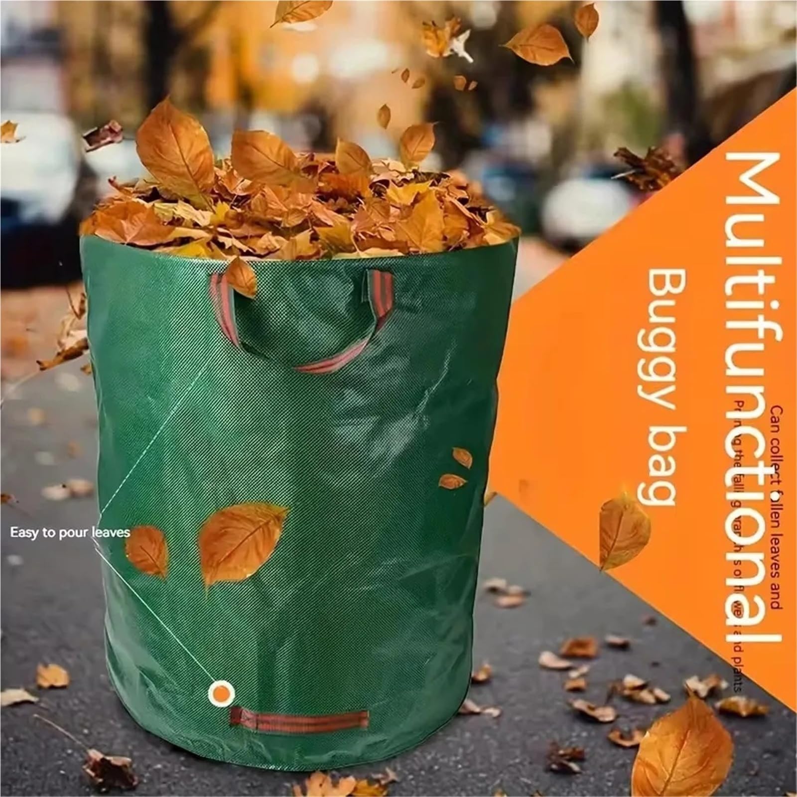 Bolsa para Residuos de Jardín Bolsa grande plegable for residuos de jardín | For hojas reutilizables(200L-56x80cm)