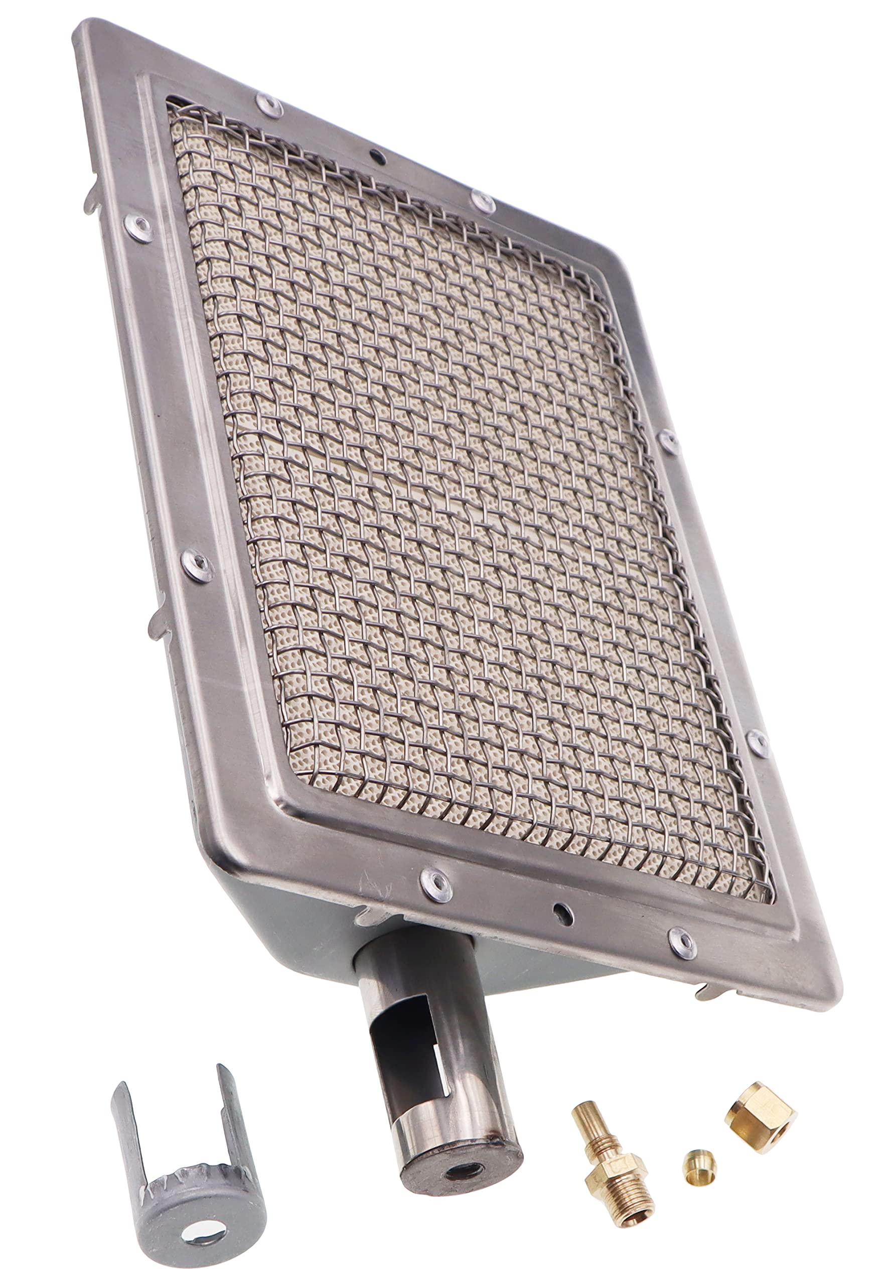 METER STAR Pezzo di ricambio per barbecue a propano, parte di riparazione, bruciatore a infrarossi, elemento riscaldante (220 x 170 mm)