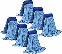 Vista 8 de Paquete de 2 cabezales de trapeador de tubo de microfibra grandes, 6 pulgadas, cabezal de trapeador resistente, altamente absorbente, reemplazo