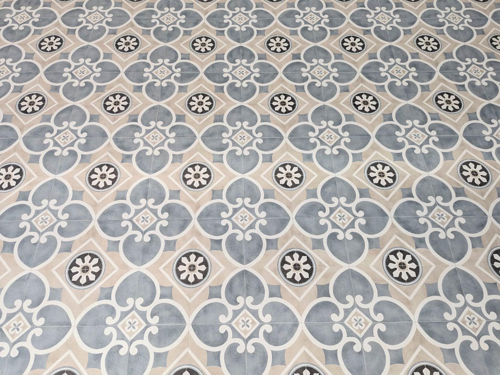 Pavimento de PVC con un nostálgico estilo retro, Corte (2m de ancho / 3m de largo)