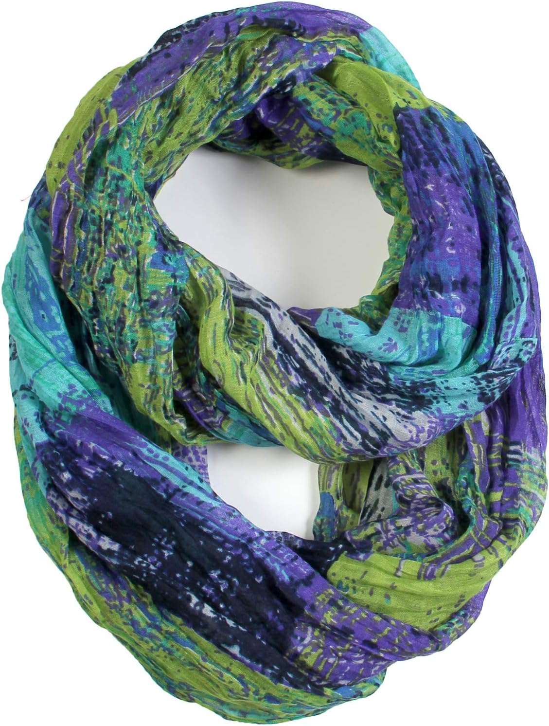 Scarfand's Mixed Colors Oil Paint Versatile Lightweight Fashion Infinity Scarves Head Wrap