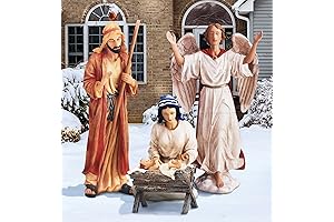Three Kings Gifts 4-Piece Outdoor Holy Family Nativity Set