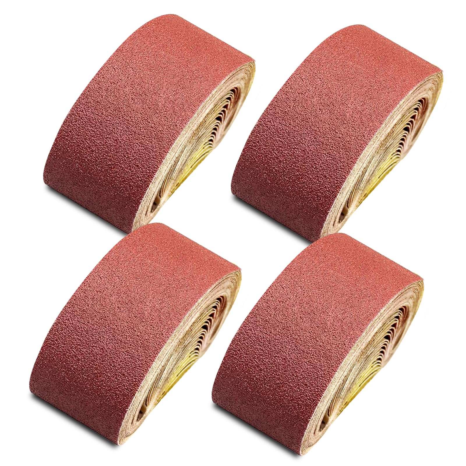 20 Pack 4 x 24 Inch Sanding Belts for Belt Sander (5 Each of 40 80 120 240Grits), Aluminum Oxide Belt Sander Paper for Woodworking Polishing (4 * 24)