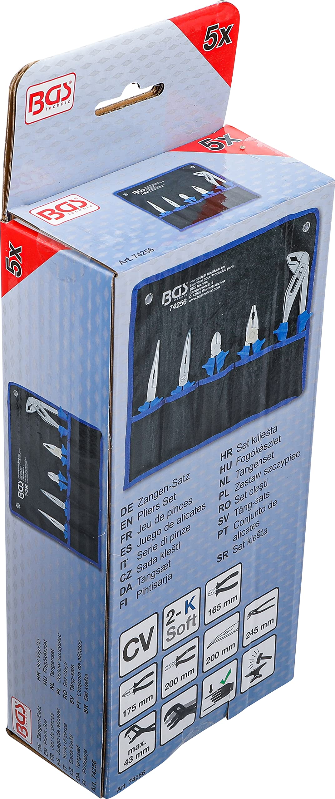 BGS 74256 | Serie di pinze | 5 pz.