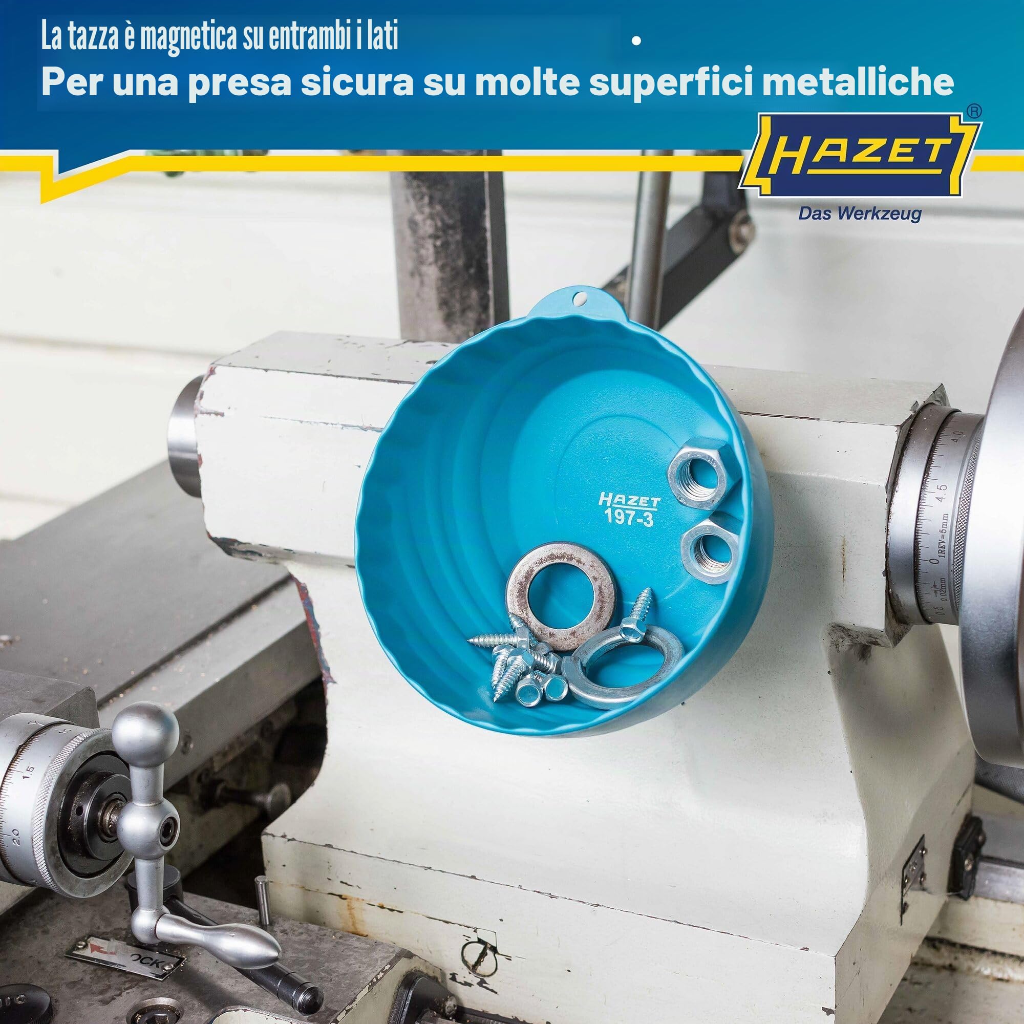 Hazet 197-3 Scodella Magnetica150 Mm, Argento