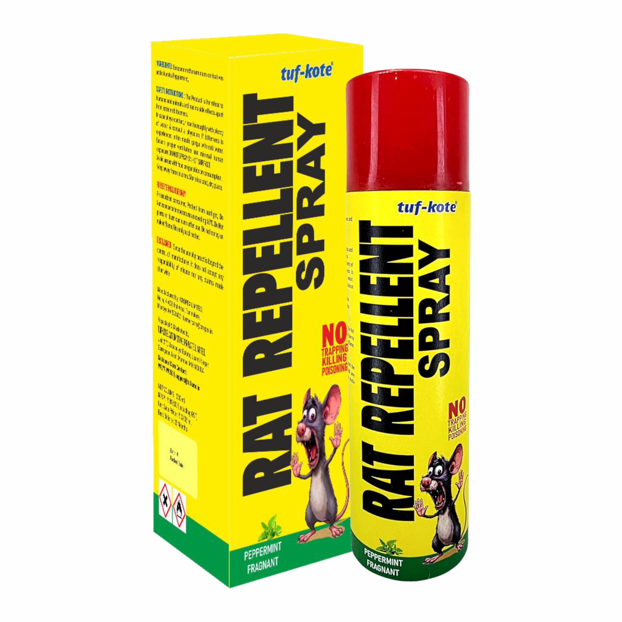 tufkote 250 ML Rat Repellent Spray for Car & Bike | 60 Days Powerful Protection | Peppermint Fragrance + Benzenemethanamine | No Kill Only Repel | Free Mask & Gloves-image-13