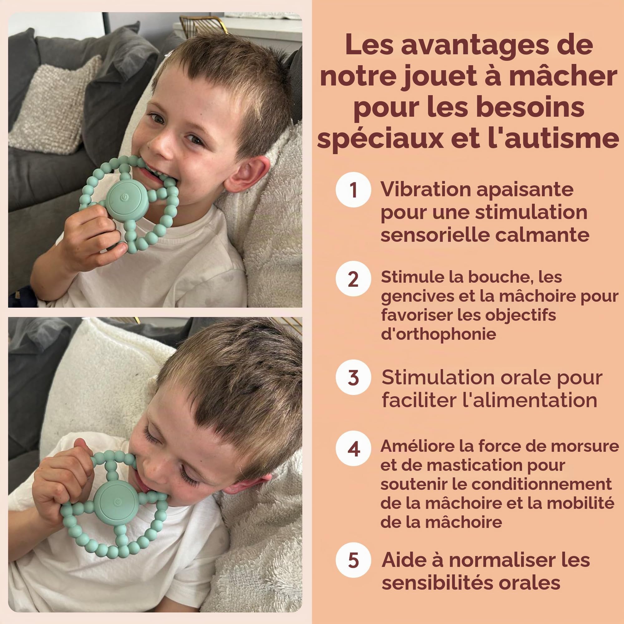 Jouets Autisme Besoins Spéciaux Lot De 8 Jouets En Silicone Sensoriels Pour Enfants - Jouets à Succion Anti-Stress Pour Autisme Et Besoins Spéciaux Jouets Autisme Besoins Spéciaux Lot De 8 Jouets En Silicone Sensoriels Pour Enfants - Jouets à Succion Anti-Stress Pour Autisme Et Besoins Spéciaux